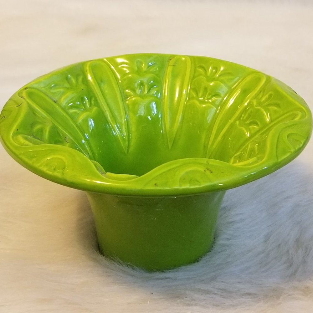 Vintage Ceramic Green Planter/Candy Dish